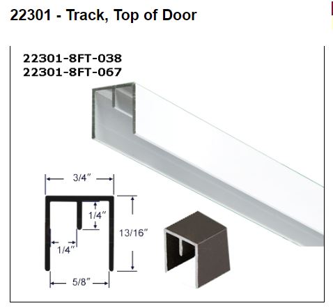 22301 - Track, Top of Door                                            