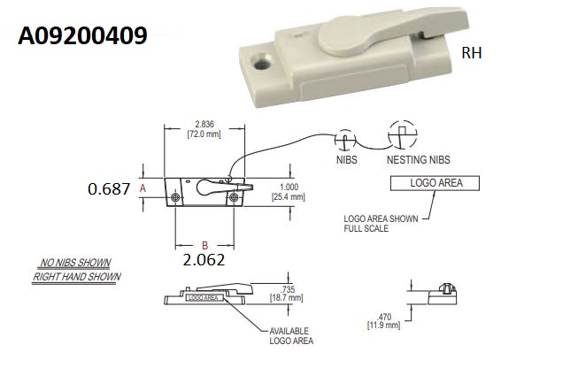 A09200409 - Sash Lock Assembly                                        