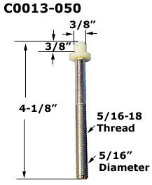 C0013 - 5/16 IN Metal Bi-Fold Threaded Pivot Pin                      