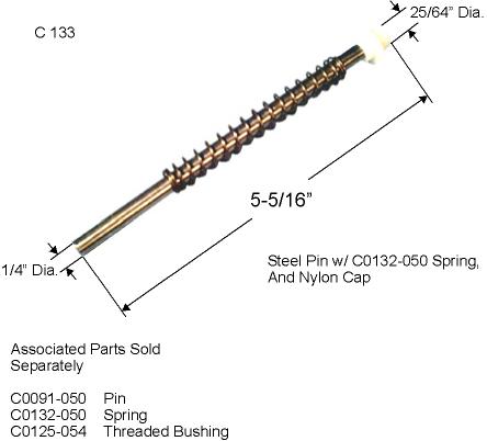 C0133 - 1/4 IN Metal Bi-Fold Guide Pins                               