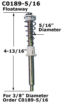 C0189-5/16-5/16 IN Metal Bi-Fold Guide Pins                           