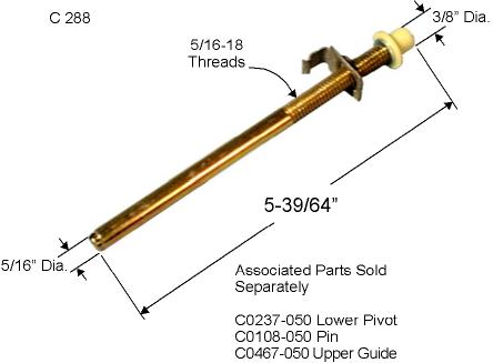 C0288 - 5/16 IN Metal Bi-Fold Threaded Pivot Pin                      
