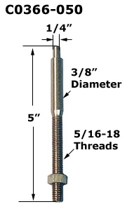 C0366 - 3/8 IN Metal Bi-Fold Threaded Pivot Pins                      