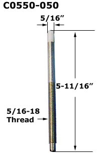 C0550 - 5/16 IN Metal Bi-Fold Threaded Pivot Pin                      