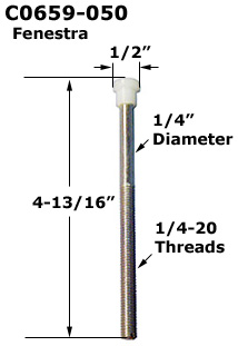 C0659 - 3/8 IN Metal Bi-Fold Threaded Pivot Pins                      