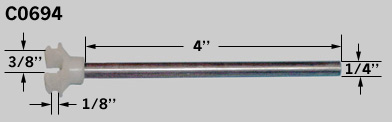 C0694 - 1/4 IN Metal Bi-Fold Guide Pins                               