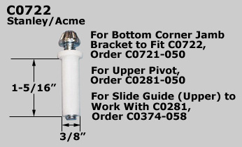 C0722 - Wood Bi-Fold Threaded Pivots                                  