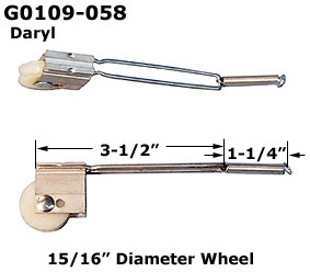 G0109 - Patio Screen Door Rollers & Guides                            