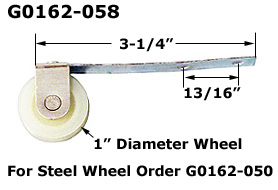 G0162 - Patio Screen Door Rollers & Guides                            