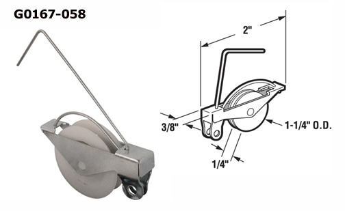 G0167 - Patio Screen Door Rollers & Guides                            