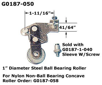 G0187 - Patio Screen Door Rollers & Guides                            