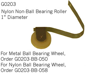 G0203 - Patio Screen Door Rollers & Guides                            