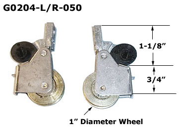 G0204 - Patio Screen Door Rollers & Guides                            