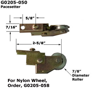 G0205 - Patio Screen Door Rollers & Guides                            