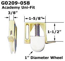 G0209 - Patio Screen Door Rollers & Guides                            