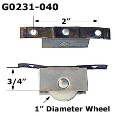 G0231 - Patio Screen Door Rollers & Guides                            