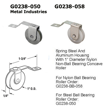 G0238 - Patio Screen Door Rollers & Guides                            