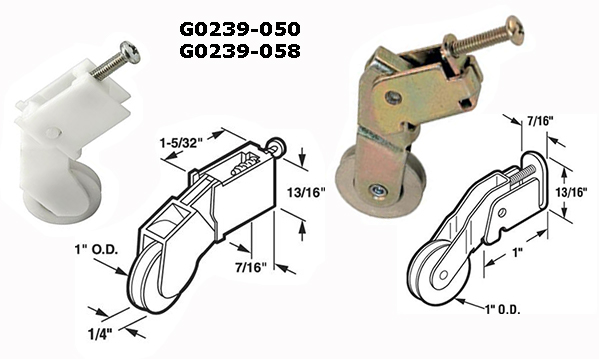 G0239 - Patio Screen Door Rollers & Guides                            