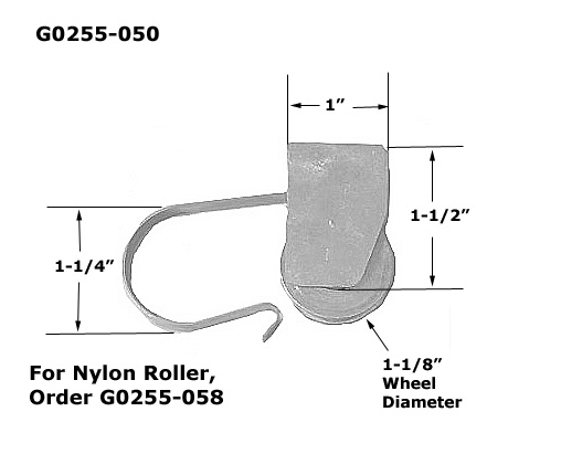 G0255 - Patio Screen Door Rollers and Guides                          