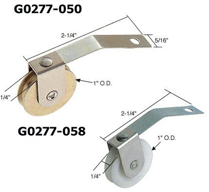 G0277 - Patio Screen Door Rollers & Guides                            