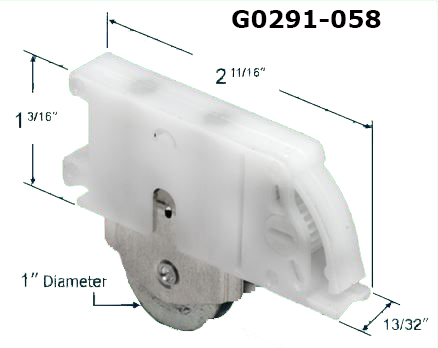 G0291 - Patio Screen Door Rollers & Guides                            