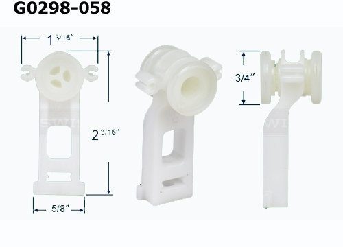 G0298 - Patio Screen Door Rollers & Guides                            