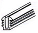 Glazing Channel for Double Strength Glass 1/8 (3.2mm)                 