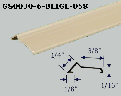 GS0030BGE - Glazing Channel, Glazing Bead                             