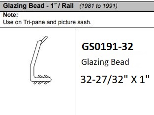 GS0191-32 Glazing Bead                                                