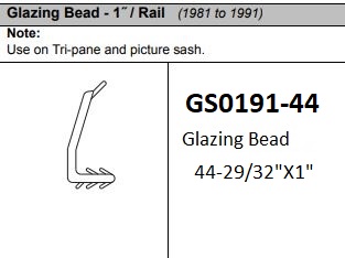 GS0191-44 Glazing Bead                                                