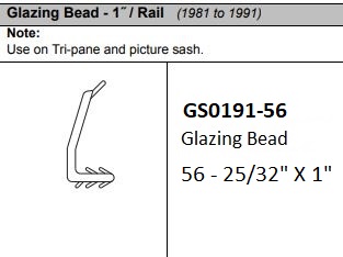 GS0191-56 Glazing Bead                                                