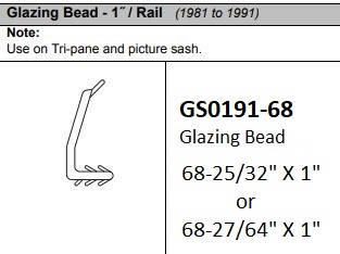 GS0191-68 Glazing Bead                                                