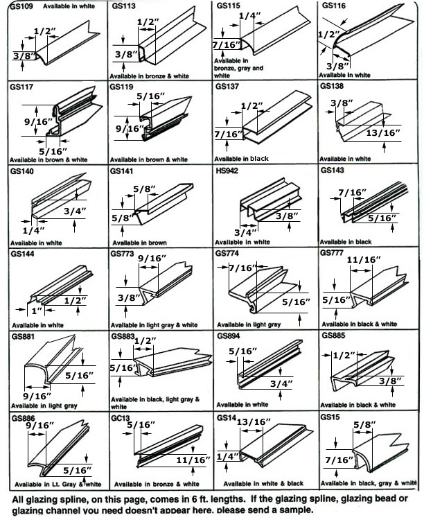 Misc Page3 - Glazing Channel, Glazing Bead                            