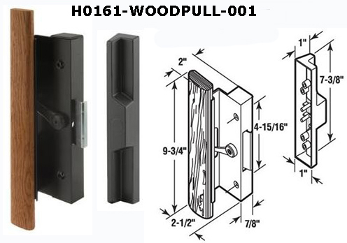 H0161WDPL - Patio Glass Door Handles (Surface Mount)                  