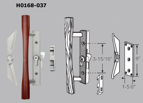 H0168 - Patio Glass Door Handles (Surface Mount)                      