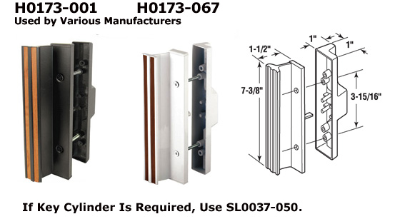 H0173 - Patio Glass Door Handles (Surface Mount)                      