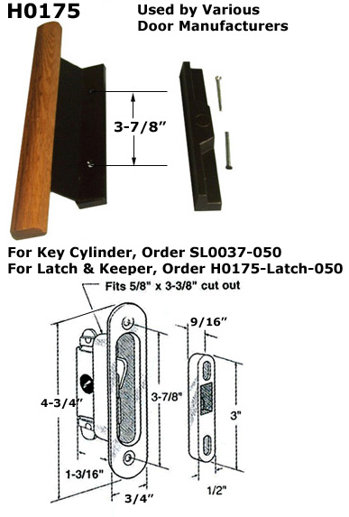 H0175 - Patio Glass Door Handles (Surface Mount)                      