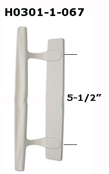 H0301OSWT - Patio Glass Door Handles (Surface Mount), Andersen        