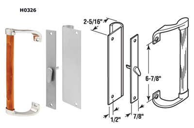 H0326 - Patio Glass Door Handles (Surface Mount)                      