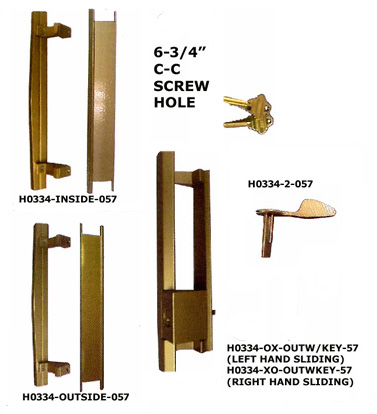 H0334- Patio Glass Door Handles (Surface Mount)                       