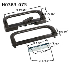 H0383BR - Patio Glass Door Handles ( Internal Latch)                  