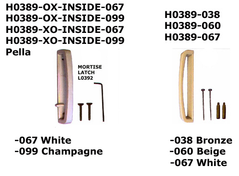 H0389 - Patio Glass Door Handles (Surface Mount)                      