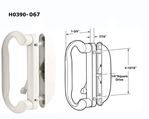 H0390 - Patio Glass Door Handles (Surface Mount)                      