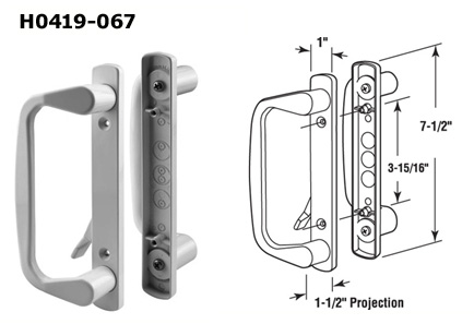 H0419 - Patio Glass Door Handles (Surface Mount)                      