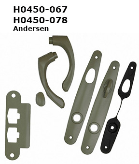 H0450 - Patio Glass Door Handles (Mortise Type), Andersen             