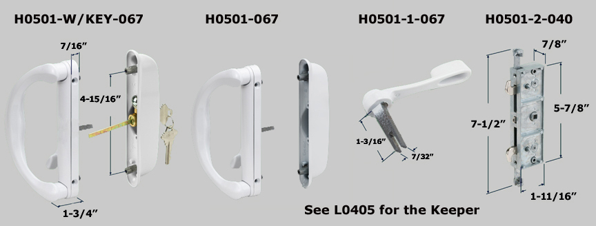 H0501 - Patio Glass Door Handles (MORTISE)                            