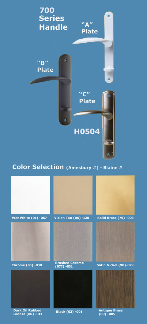 H0504 - Patio Glass Door Handles (Surface Mount)                      