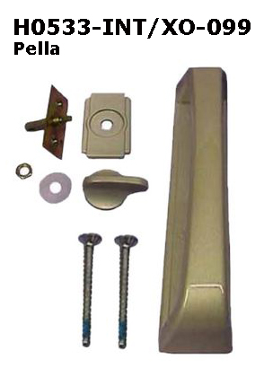 H0533INXO - Patio Glass Door Pull Handles & Plates, Pella             