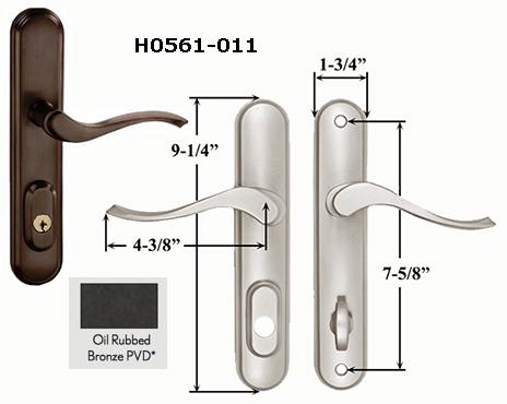 H0561 - Patio Glass Door Handles (Mortise Type), Marvin               