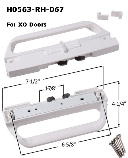 H0563R - Patio Glass Door Handles (Surface Mount)                     